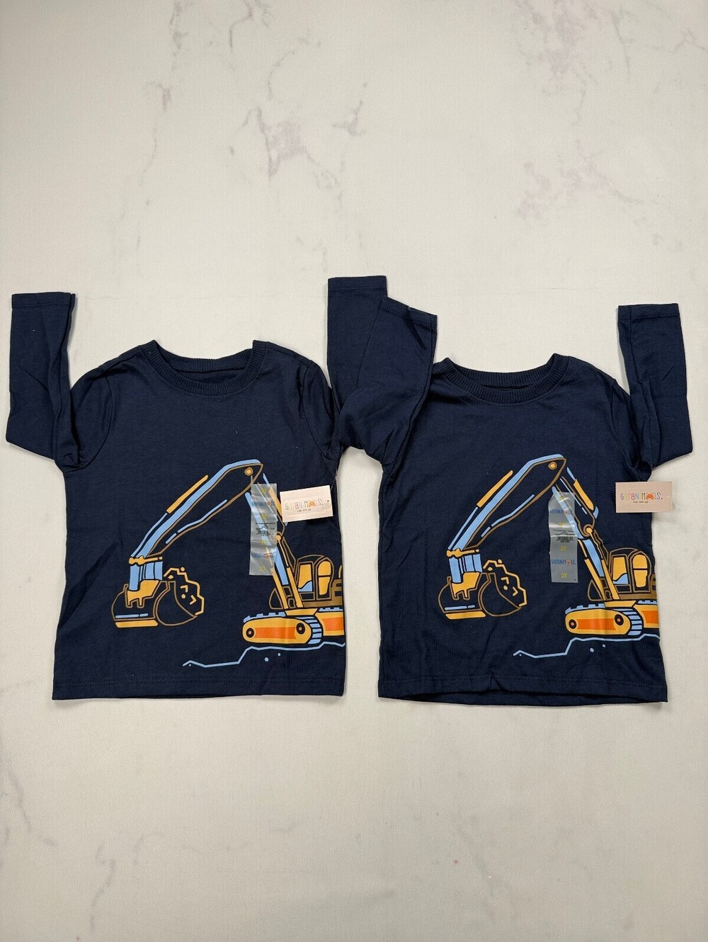 Garanimals Graphic Tee T Shirt Navy 90s Printed Bundle of 2 - Boys 2T